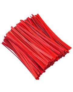 8" x 1/4 Vine Ties - Red - 500/BDL