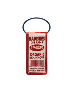 #16 ORGANIC Generic USA Radish Red Rubber Band Tag