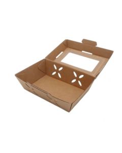 1lb Clamshell - Kraft - Window