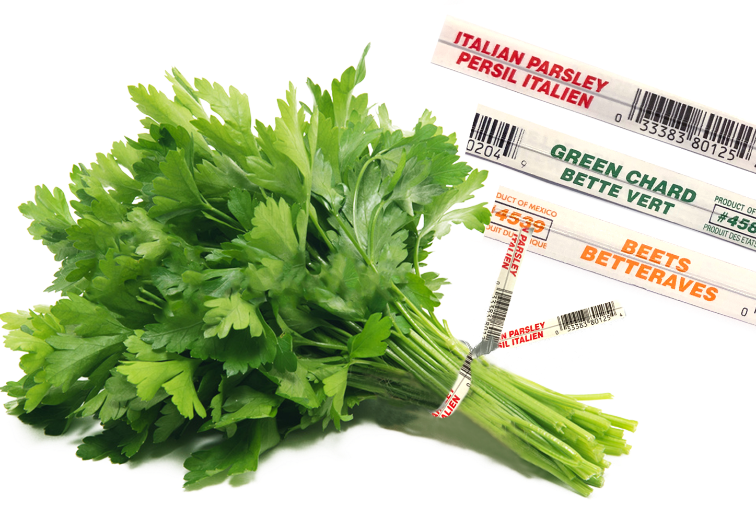 image of a parsly bunch tied with saveties twist tie